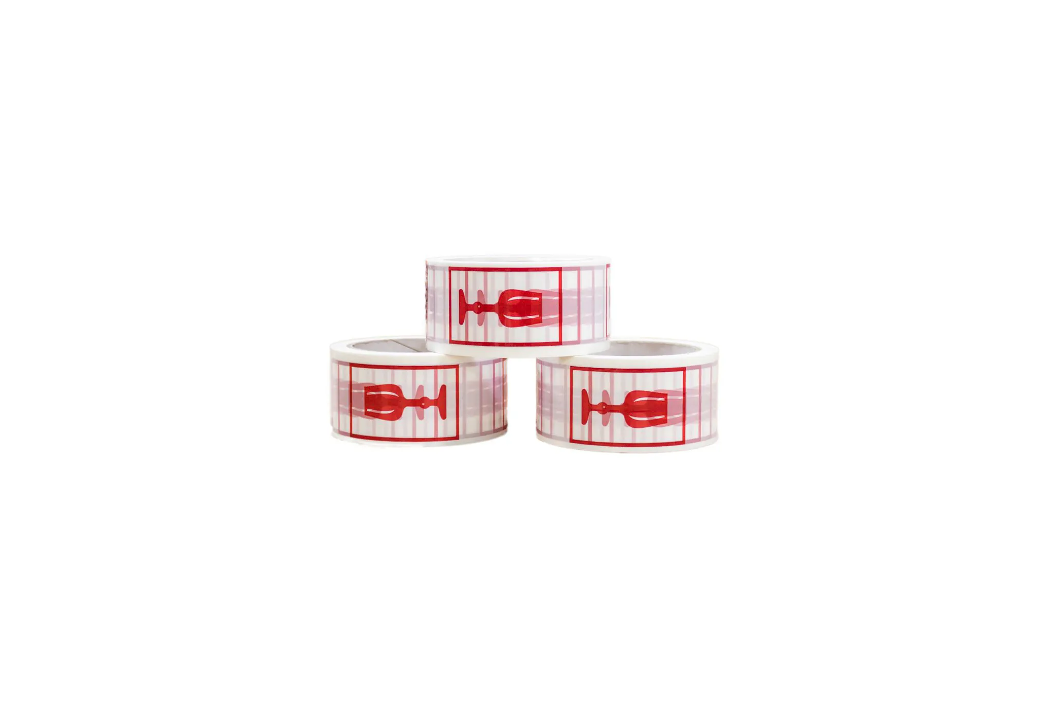 Pakketeip "Glass Red" 48mm×66m, valge